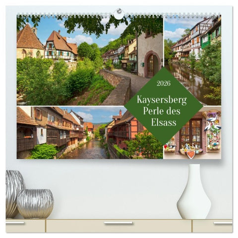 Kaisersberg Perle des Elsass (hochwertiger Premium Wandkalender 2026 DIN A2 quer), Kunstdruck in Hochglanz