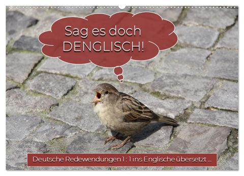 Sag es doch DENGLISCH (Wandkalender 2027 DIN A2 quer), CALVENDO Monatskalender