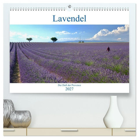 Lavendel. Der Duft der Provence (hochwertiger Premium Wandkalender 2027 DIN A2 quer), Kunstdruck in Hochglanz