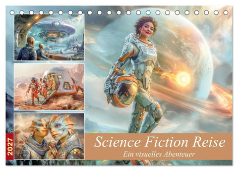 Science Fiction Reise - Ein visuelles Abenteuer (Tischkalender 2027 DIN A5 quer), CALVENDO Monatskalender