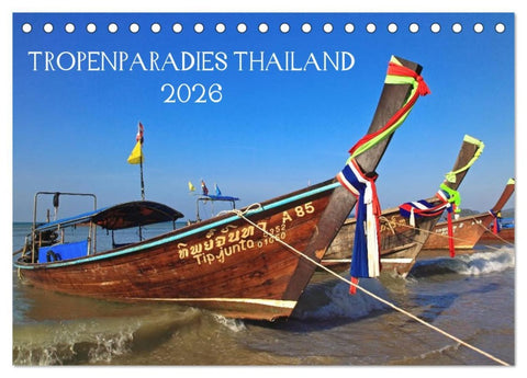 Tropenparadies Thailand 2026 (Tischkalender 2026 DIN A5 quer), CALVENDO Monatskalender