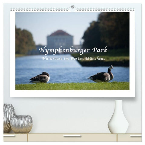 Nymphenburger Park (hochwertiger Premium Wandkalender 2027 DIN A2 quer), Kunstdruck in Hochglanz