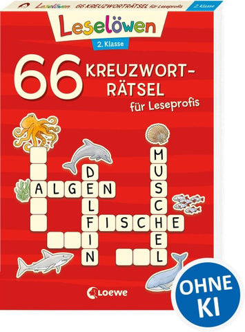 66 Kreuzworträtsel für Leseprofis - 2. Klasse (Rot)