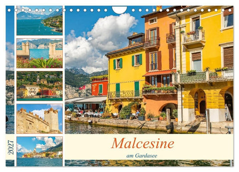 Malcesine am Gardasee (Wandkalender 2027 DIN A4 quer), CALVENDO Monatskalender