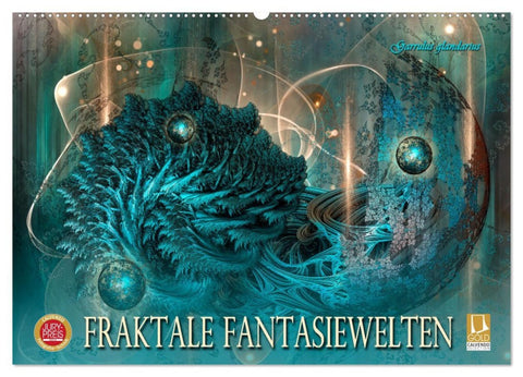 Fraktale Fantasiewelten (Wandkalender 2026 DIN A2 quer), CALVENDO Monatskalender