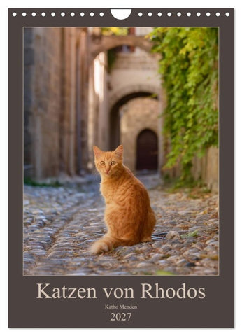 Katzen von Rhodos (Wandkalender 2027 DIN A4 hoch), CALVENDO Monatskalender