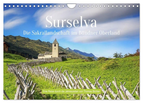 Sakrallandschaft Surselva (Wandkalender 2027 DIN A4 quer), CALVENDO Monatskalender