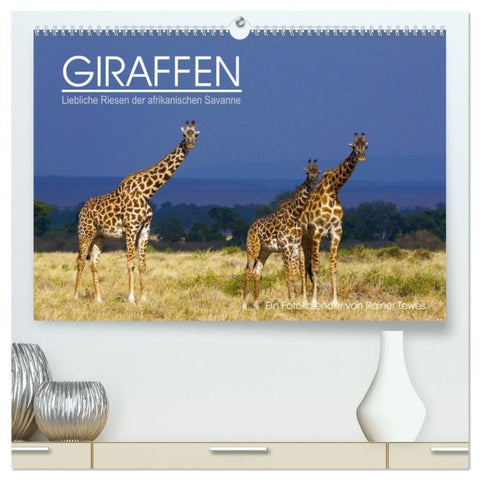 GIRAFFEN - Liebliche Riesen der afrikanischen Savanne (hochwertiger Premium Wandkalender 2026 DIN A2 quer), Kunstdruck in Hochglanz