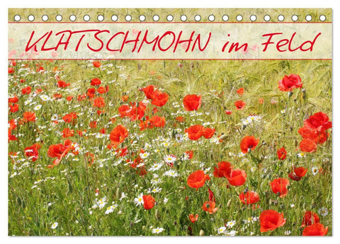Klatschmohn im Feld (Tischkalender 2027 DIN A5 quer), CALVENDO Monatskalender
