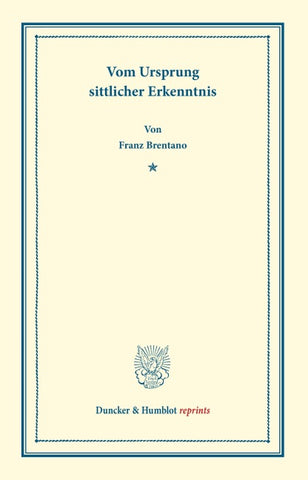 Vom Ursprung sittlicher Erkenntnis