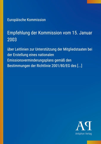 Empfehlung der Kommission vom 15. Januar 2003