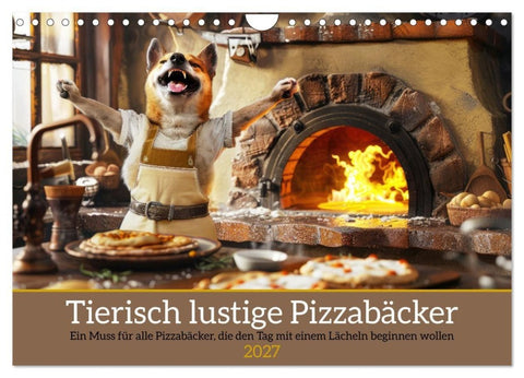 Tierisch lustige Pizzabäcker (Wandkalender 2027 DIN A4 quer), CALVENDO Monatskalender