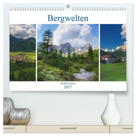 Bergwelten (hochwertiger Premium Wandkalender 2027 DIN A2 quer), Kunstdruck in Hochglanz