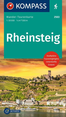 KOMPASS Wander-Tourenkarte Rheinsteig 1:50.000