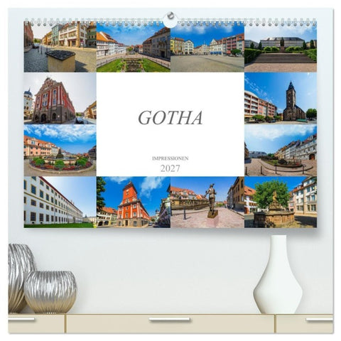 Gotha Impressionen (hochwertiger Premium Wandkalender 2027 DIN A2 quer), Kunstdruck in Hochglanz