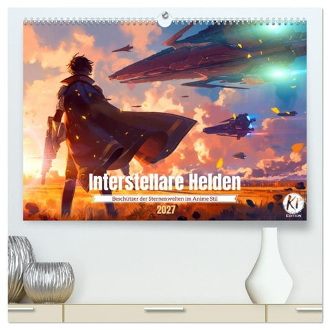 Interstellare Helden (hochwertiger Premium Wandkalender 2027 DIN A2 quer), Kunstdruck in Hochglanz