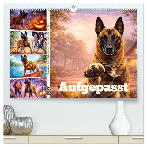 Aufgepasst (hochwertiger Premium Wandkalender 2027 DIN A2 quer), Kunstdruck in Hochglanz