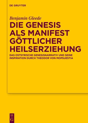 Die Genesis als Manifest göttlicher Heilserziehung
