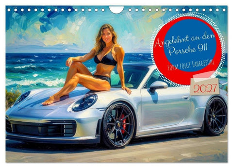 Angelehnt an den Porsche 911 (Wandkalender 2027 DIN A4 quer), CALVENDO Monatskalender