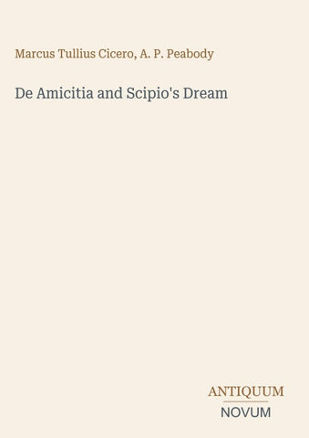 De Amicitia and Scipio's Dream