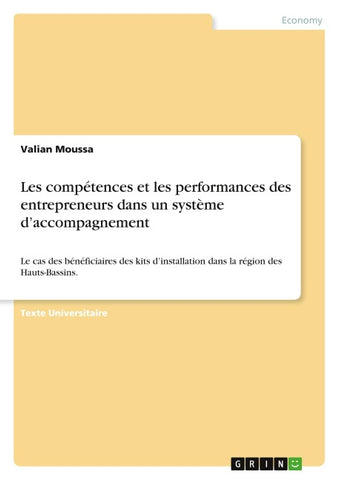 Les compétences et les performances des entrepreneurs dans un système d'accompagnement