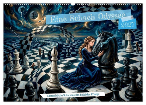 Eine Schach Odyssee (Wandkalender 2027 DIN A2 quer), CALVENDO Monatskalender