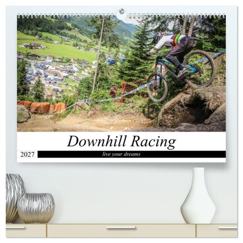 Downhill Racing (hochwertiger Premium Wandkalender 2027 DIN A2 quer), Kunstdruck in Hochglanz