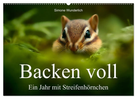 Backen voll - Ein Jahr mit Streifenhörnchen (Wandkalender 2027 DIN A2 quer), CALVENDO Monatskalender