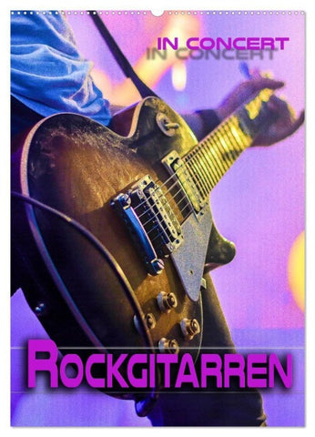 Rockgitarren in Concert (Wandkalender 2027 DIN A2 hoch), CALVENDO Monatskalender