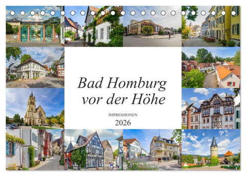 Bad Homburg vor der Höhe Impressionen (Tischkalender 2026 DIN A5 quer), CALVENDO Monatskalender