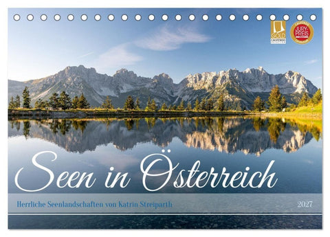 Seen in Österreich (Tischkalender 2027 DIN A5 quer), CALVENDO Monatskalender