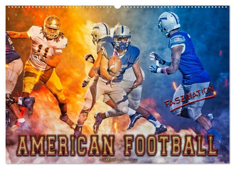Faszination American Football (Wandkalender 2027 DIN A2 quer), CALVENDO Monatskalender