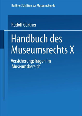 Handbuch des Museumsrechts X