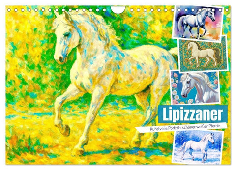 Lipizzaner. Kunstvolle Porträts schöner Pferde (Wandkalender 2027 DIN A4 quer), CALVENDO Monatskalender