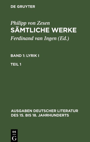 Lyrik I. Erster Teil