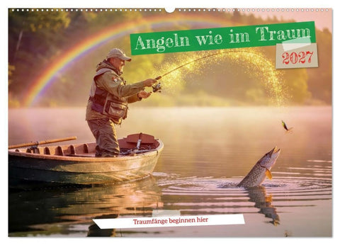 Angeln wie im Traum (Wandkalender 2027 DIN A2 quer), CALVENDO Monatskalender