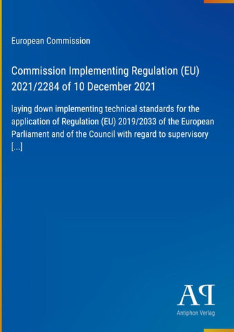 Commission Implementing Regulation (EU) 2021/2284 of 10 December 2021
