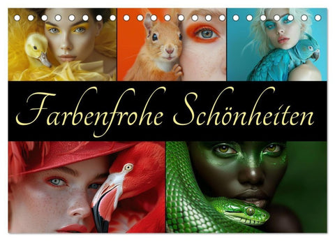 Farbenfrohe Schönheiten (Tischkalender 2027 DIN A5 quer), CALVENDO Monatskalender