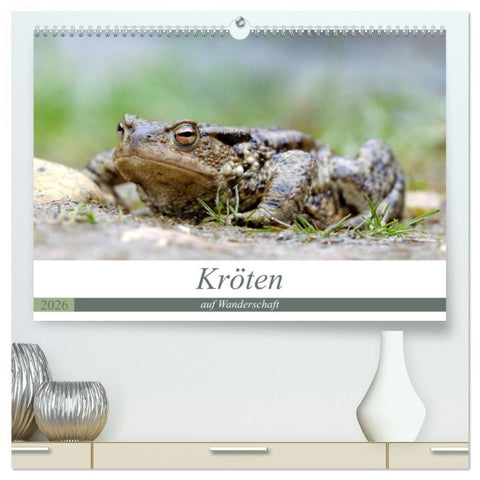 Kröten auf Wanderschaft (hochwertiger Premium Wandkalender 2026 DIN A2 quer), Kunstdruck in Hochglanz