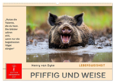 Pfiffig und weise (Wandkalender 2027 DIN A2 quer), CALVENDO Monatskalender