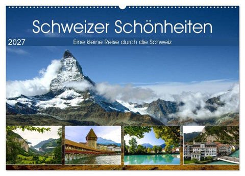 Schweizer Schönheiten (Wandkalender 2027 DIN A2 quer), CALVENDO Monatskalender