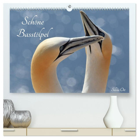 Schöne Basstölpel (hochwertiger Premium Wandkalender 2027 DIN A2 quer), Kunstdruck in Hochglanz