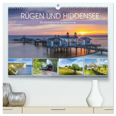 RÜGEN UND HIDDENSEE Ein fantastischer Spätsommer (hochwertiger Premium Wandkalender 2027 DIN A2 quer), Kunstdruck in Hochglanz