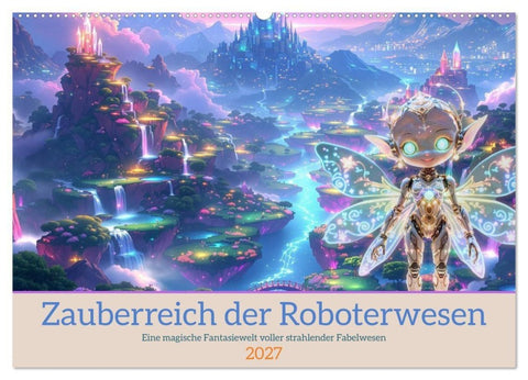 Zauberreich der Roboterwesen (Wandkalender 2027 DIN A2 quer), CALVENDO Monatskalender