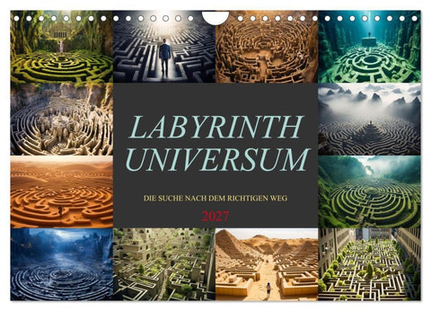 Labyrinth Universum (Wandkalender 2027 DIN A4 quer), CALVENDO Monatskalender