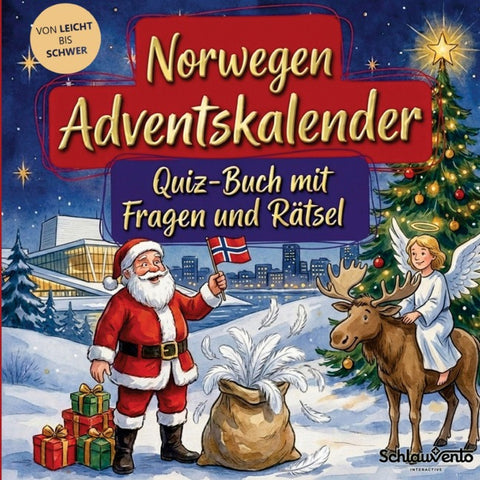 Norwegen-Adventskalender: Quiz-Buch mit Fragen und Rätsel