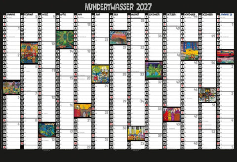 Hundertwasser Mini-Jahresplaner Art 2027