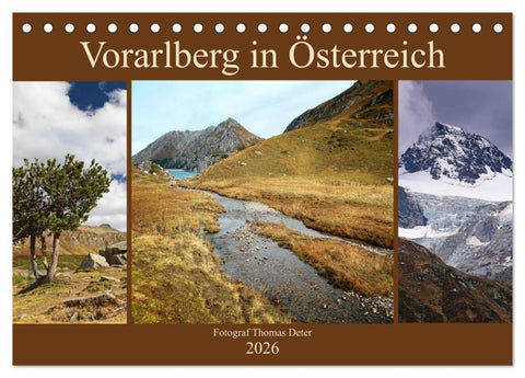 Vorarlberg in Österreich (Tischkalender 2026 DIN A5 quer), CALVENDO Monatskalender