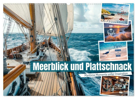Meerblick und Plattschnack (Wandkalender 2027 DIN A2 quer), CALVENDO Monatskalender