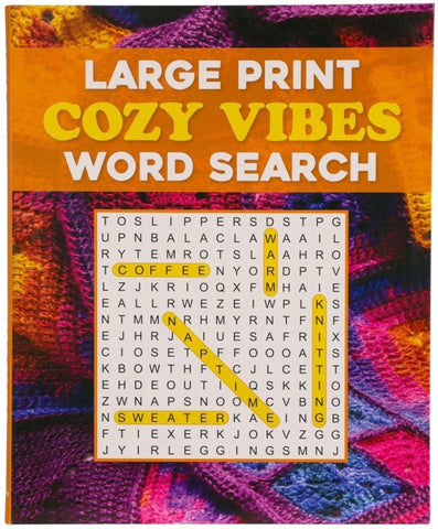 Large Print Cozy Vibes Word Search